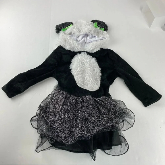 Toddler 2T-4T Panda Costume Dress Hooded Spirit Halloween - Picture 1 of 5